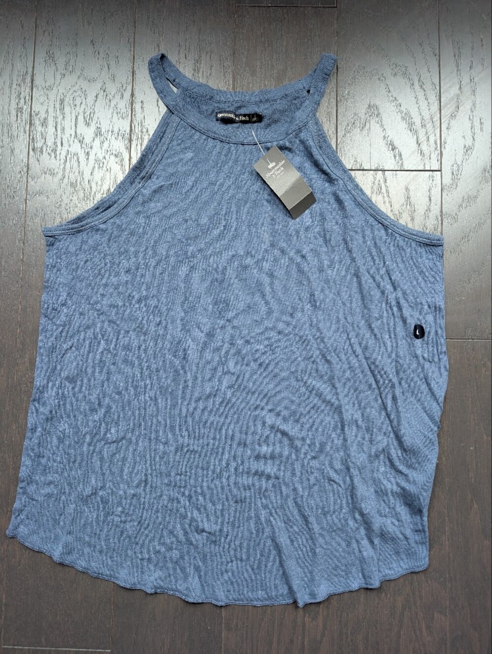 NWT Abercrombie and Fitch Slate Blue Halter Tank - Women's Size L